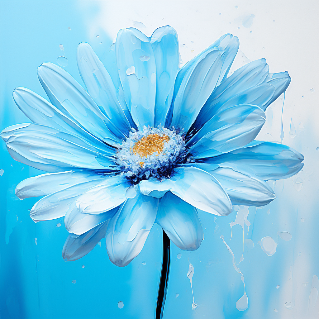 BLUE GERBERA I