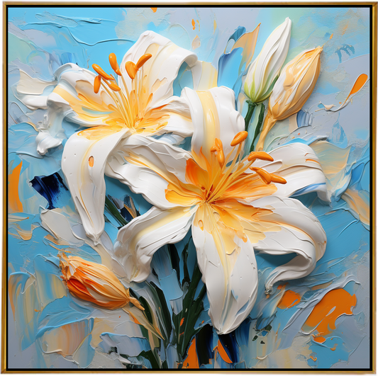 Lilly Flower Painting | Floral Wall Decal Australia – Beautiful Flower Art for Your Walls