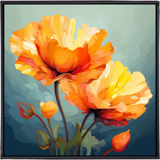 ORANGE PUPPY | Floral Wall Decal Australia – Beautiful Flower Art for Your Walls