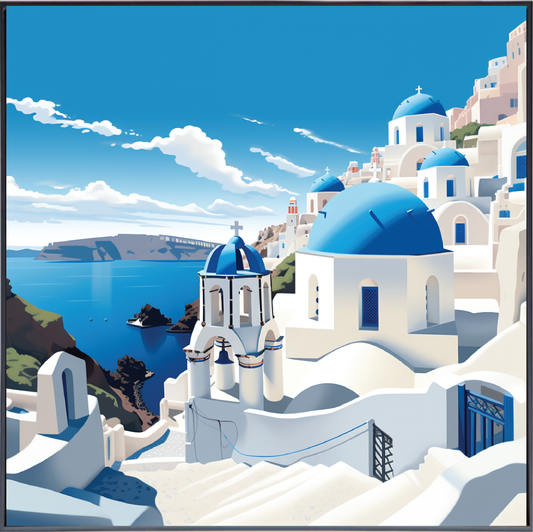 SANTORINI III | Pansy Art