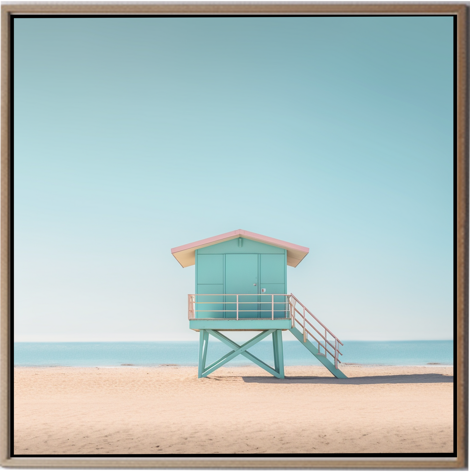 Sea House Blue Painting