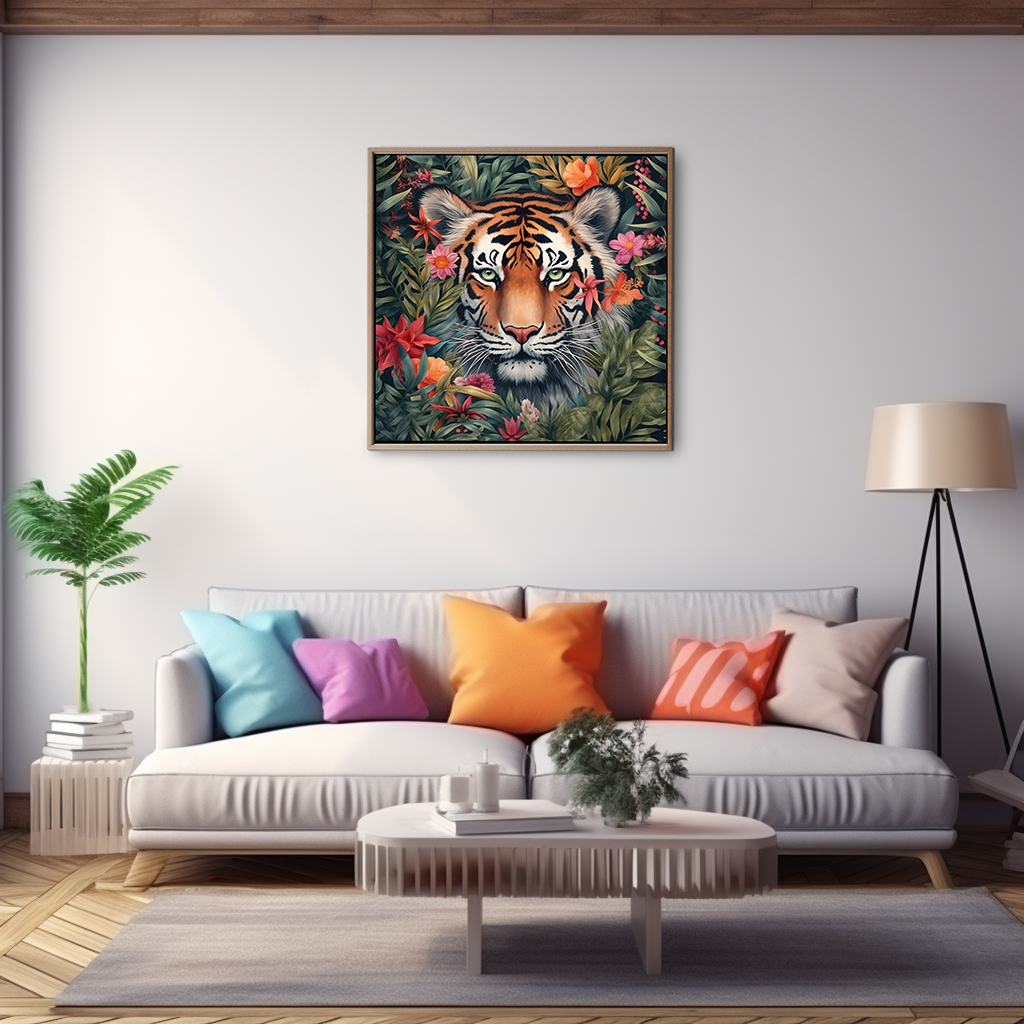 Tiger Wall Art Colorful Painting